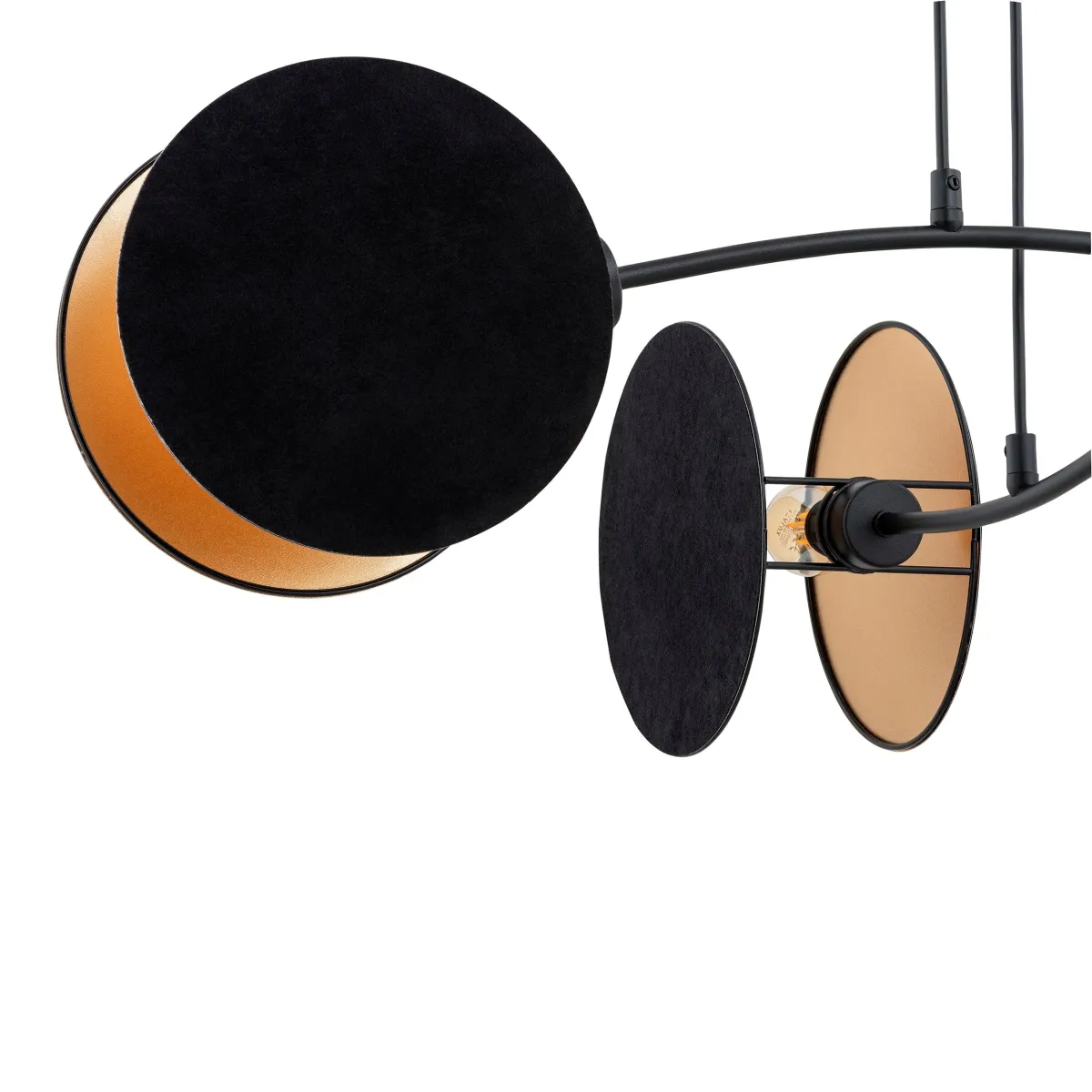 Lampa wisząca MOTIF 4 BLACK/GOLD EMIBIG