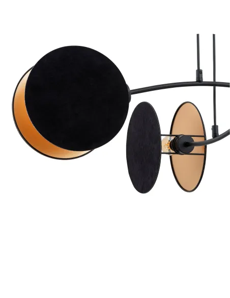 Lampa wisząca MOTIF 4 BLACK/GOLD EMIBIG