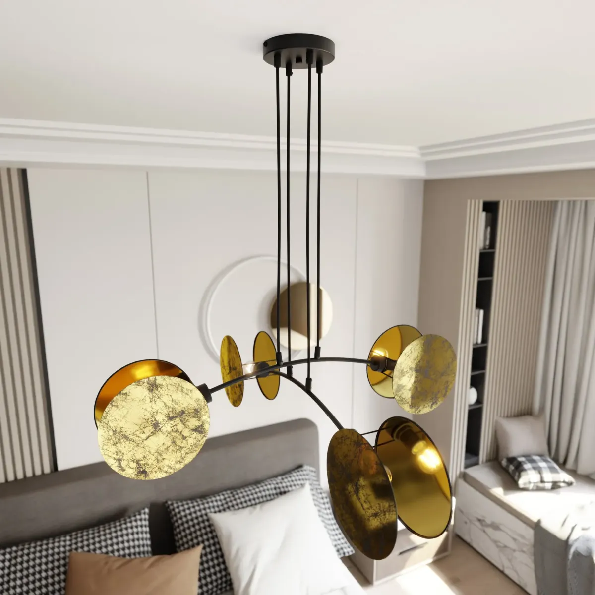 Lampa wisząca MOTIF 4 GOLD EMIBIG