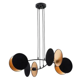Lampa wisząca MOTIF 4 BLACK/GOLD EMIBIG