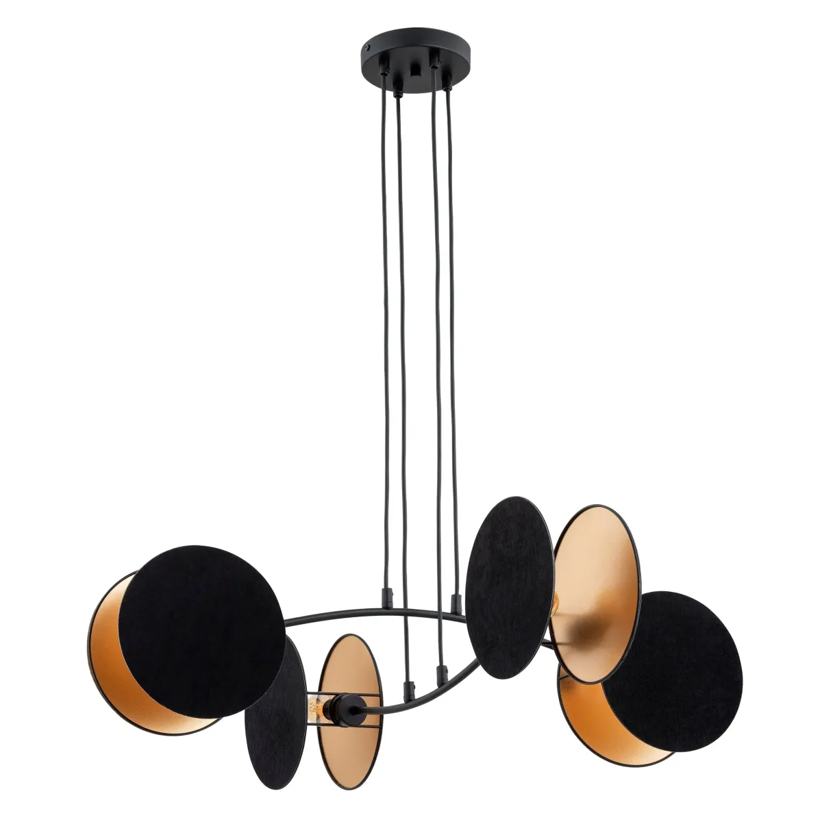 Lampa wisząca MOTIF 4 BLACK/GOLD EMIBIG
