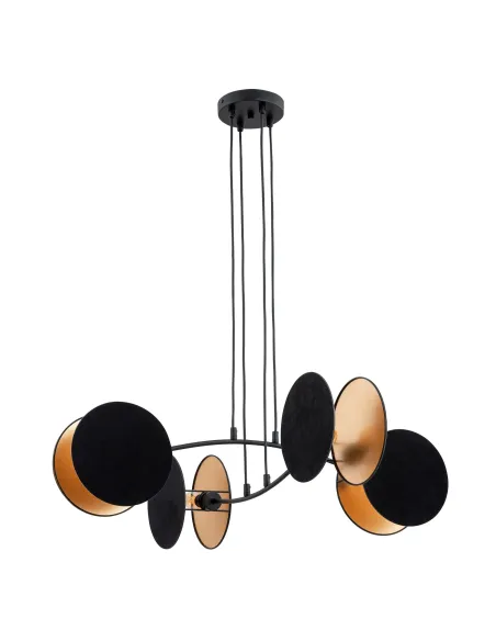 Lampa wisząca MOTIF 4 BLACK/GOLD EMIBIG
