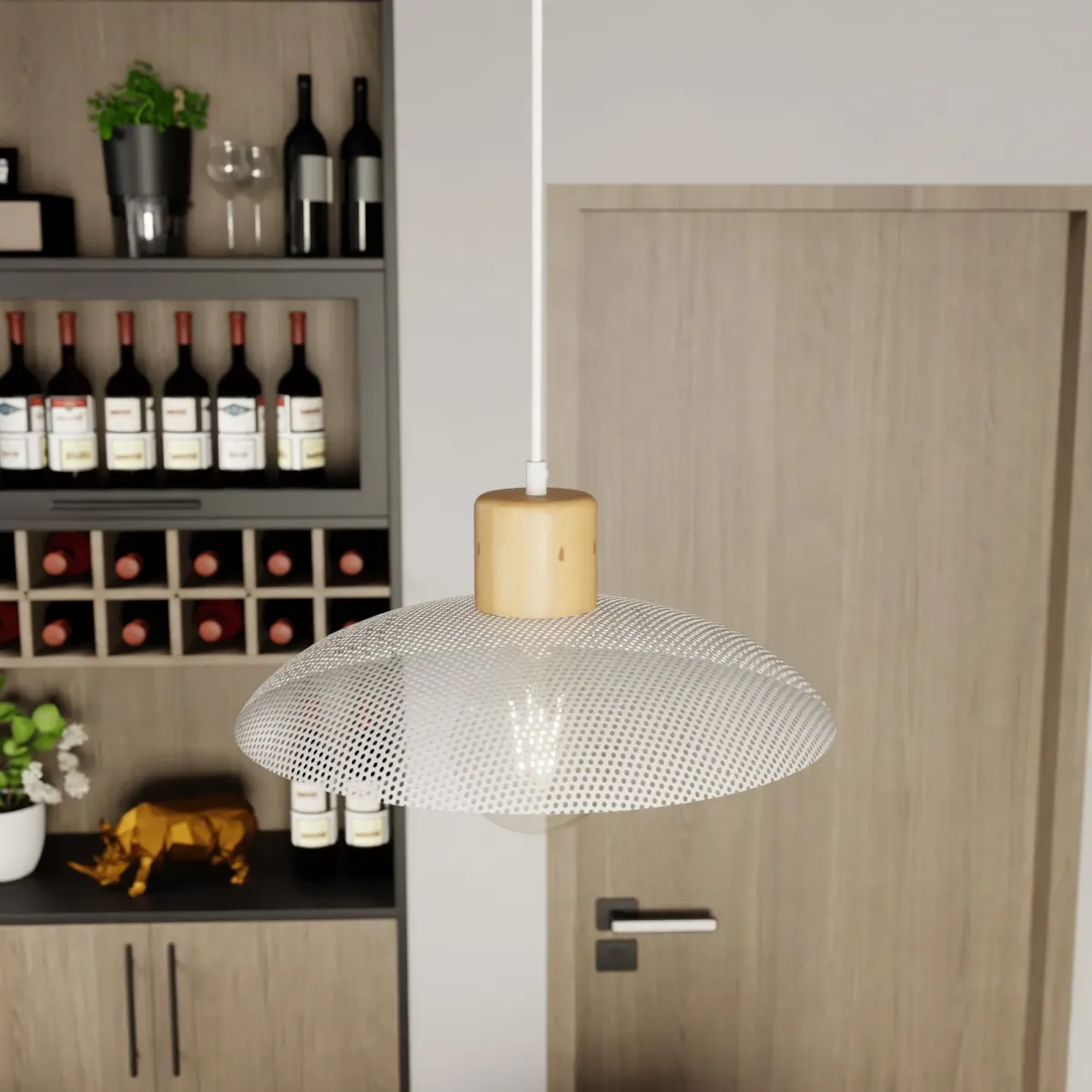 Lampa wisząca KOBE 1 WHITE EMIBIG