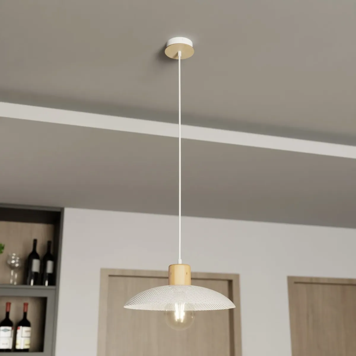 Lampa wisząca KOBE 1 WHITE EMIBIG