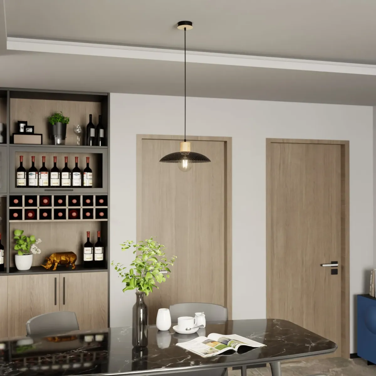 Lampa wisząca KOBE 1 BLACK EMIBIG