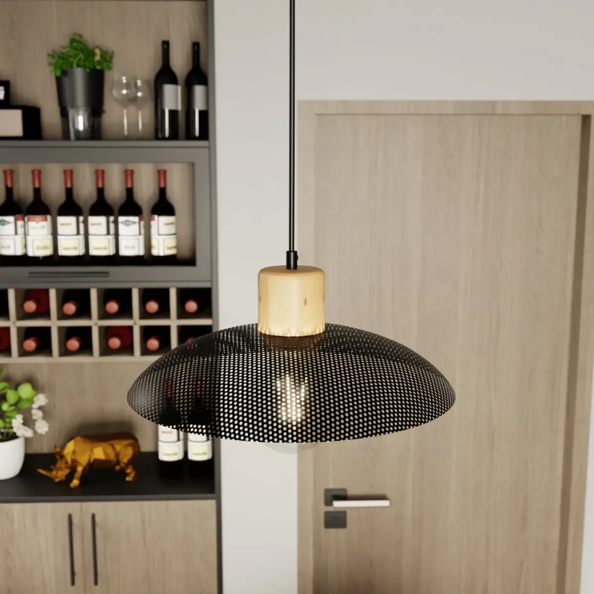 Lampa wisząca KOBE 1 BLACK EMIBIG