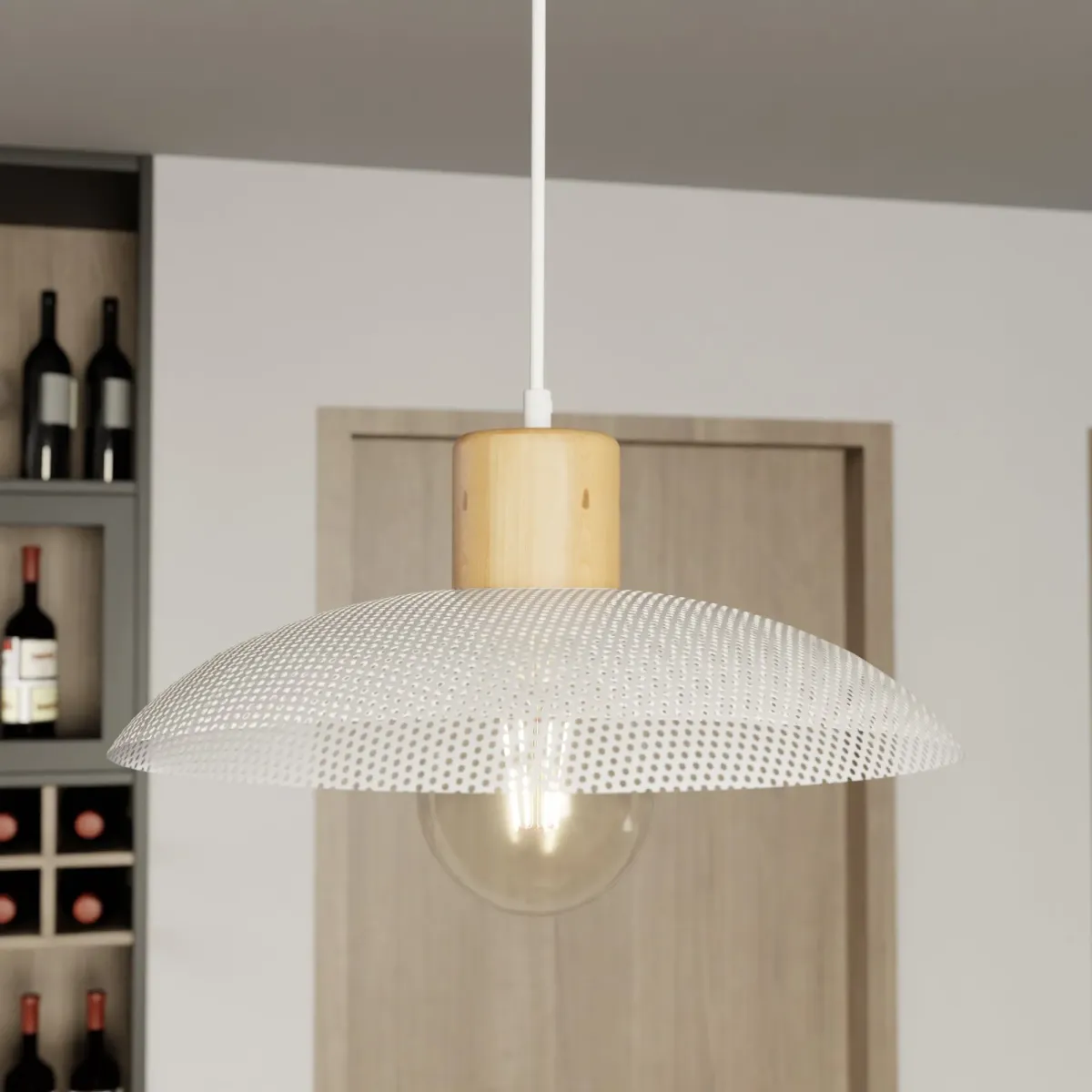 Lampa wisząca KOBE 1 WHITE EMIBIG