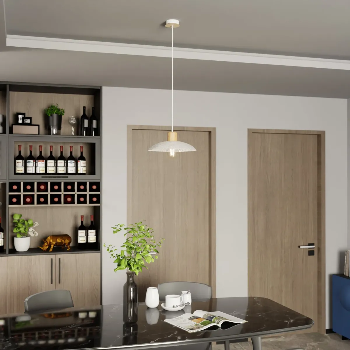 Lampa wisząca KOBE 1 WHITE EMIBIG