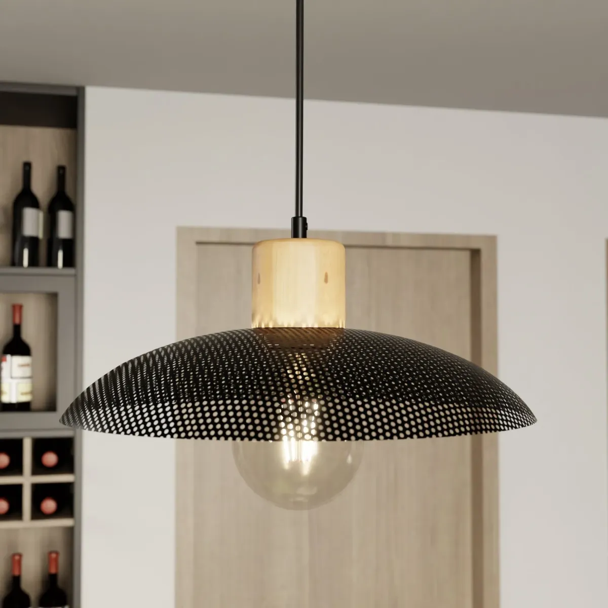Lampa wisząca KOBE 1 BLACK EMIBIG