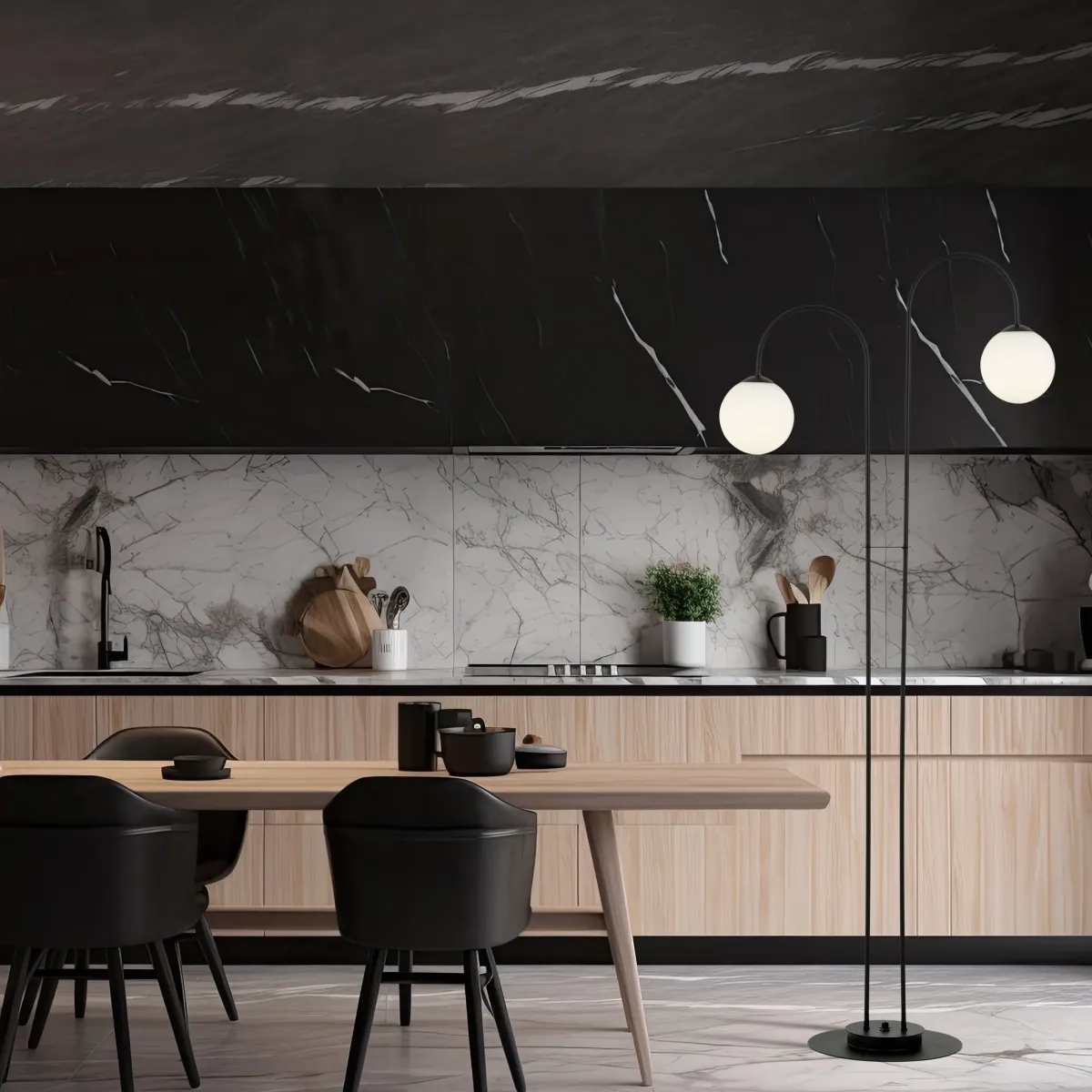 Lampa podłogowa ARCHI LP2 BL OPAL EMIBIG