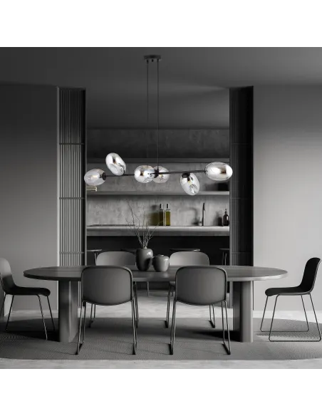 Lampa wisząca PANDORA 6 BL GRAFIT EMIBIG
