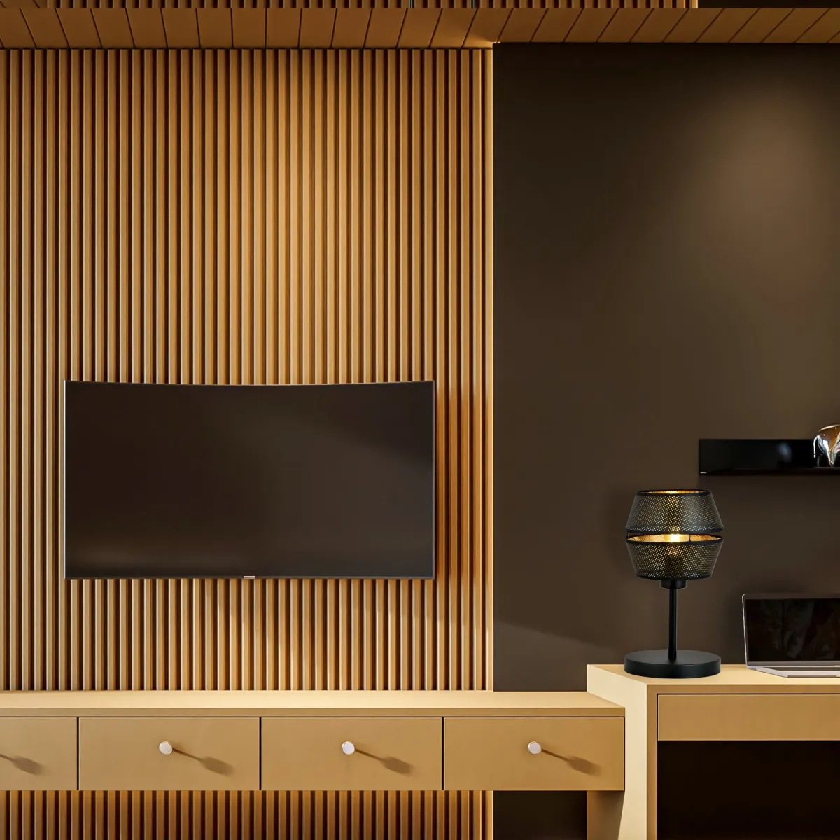 Lampa stołowa MALIA LN BLACK/GOLD EMIBIG