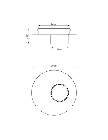 Lampa sufitowa PIXO 1 BL EMIBIG