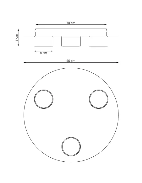 Lampa sufitowa PIXO 3 BL EMIBIG