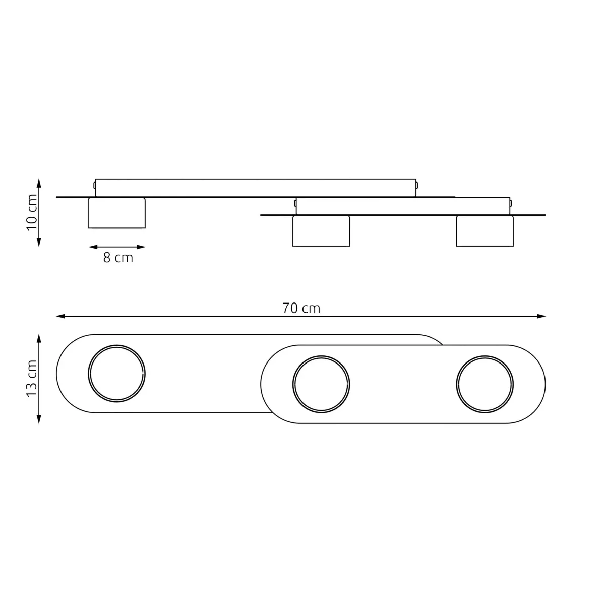 Lampa sufitowa STILO 3 BL EMIBIG