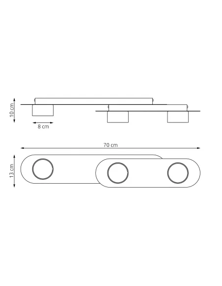 Lampa sufitowa STILO 3 BL EMIBIG