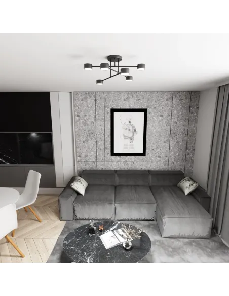 Lampa sufitowa HALO 6 BLACK EMIBIG