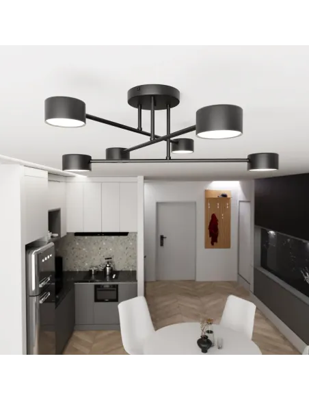 Lampa sufitowa HALO 6 BLACK EMIBIG