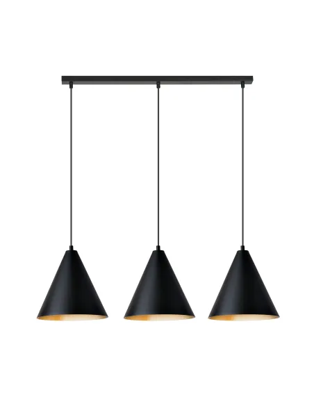 Lampa wisząca REBEL 3 BLACK/GOLD EMIBIG