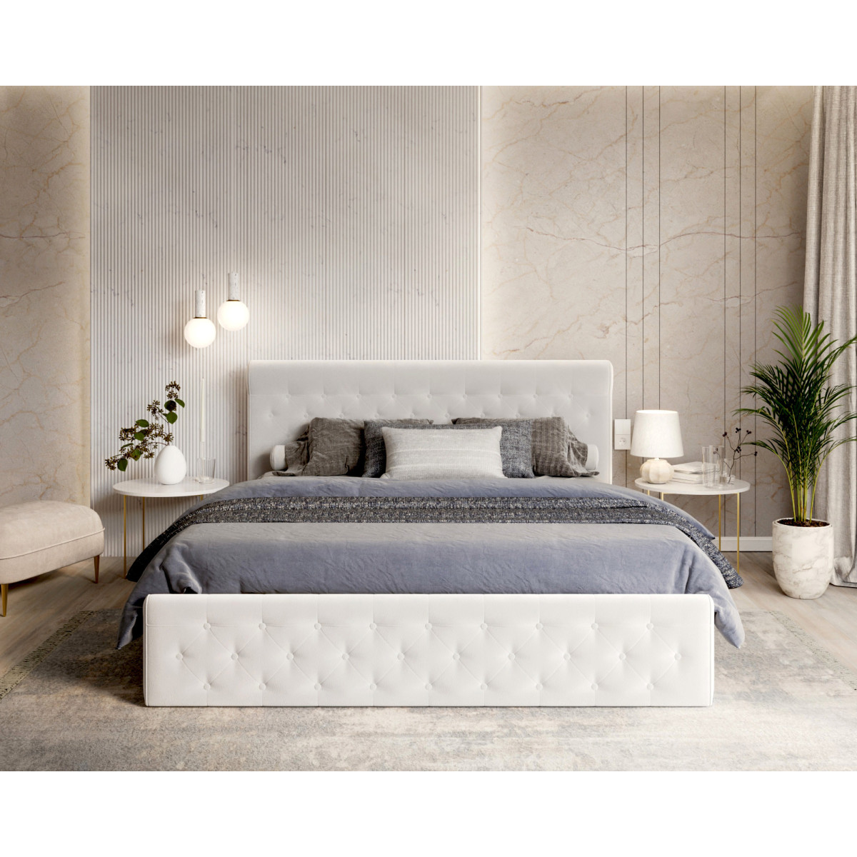 Łóżko tapicerowane CHICAGO FDM podnoszone