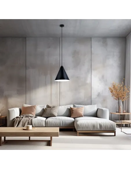 Lampa wisząca REBEL 1 BLACK/WHITE EMIBIG