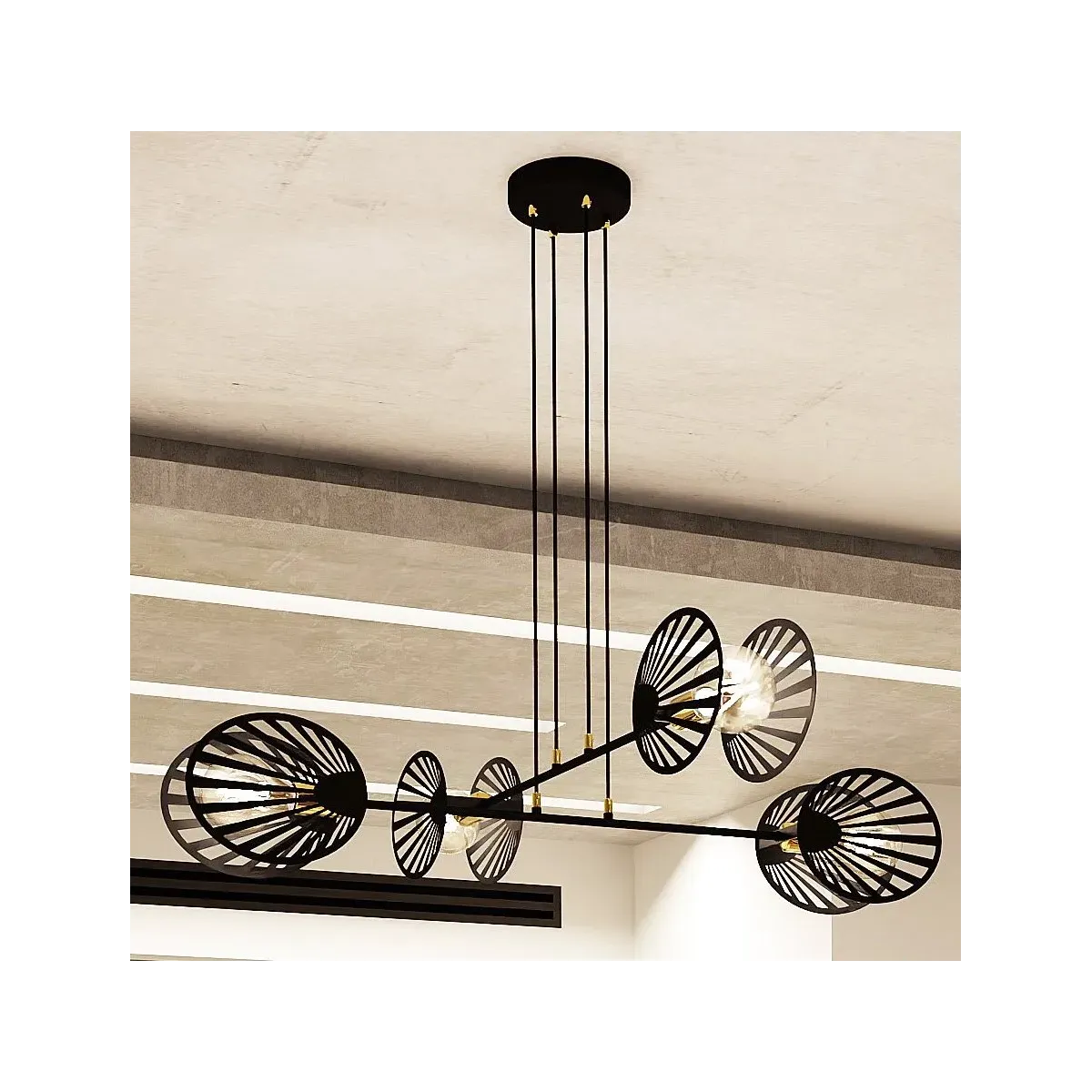 Lampa wisząca PLAYA 4 BLACK EMIBIG