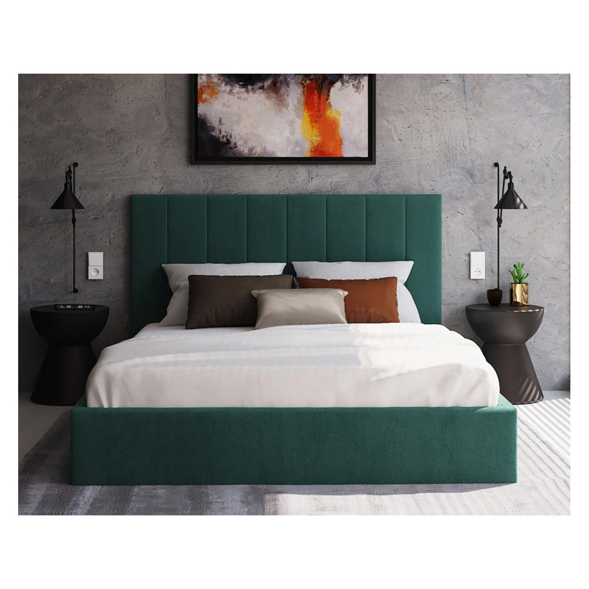 Łóżko tapicerowane COLORADO FDM podnoszone