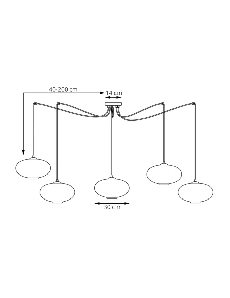 kopia Lampa wisząca ORIGO 5 BL EMIBIG