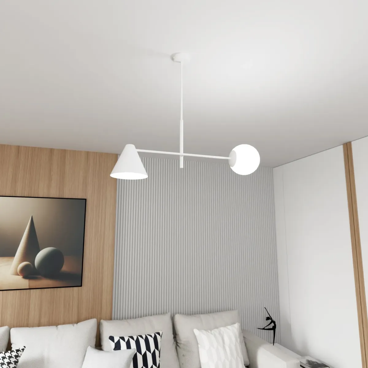 Lampa sufitowa HERMES 2 WHITE EMIBIG