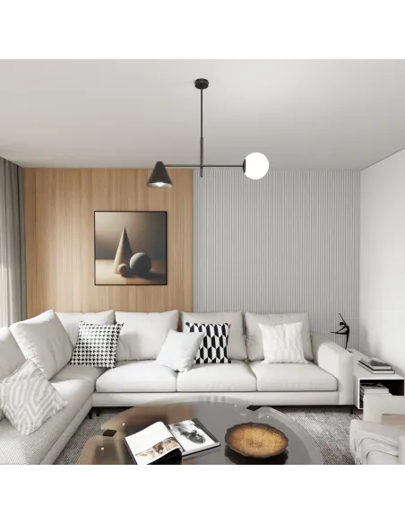 Lampa sufitowa HERMES 2 BLACK EMIBIG