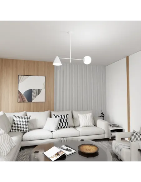 Lampa sufitowa HERMES 2 WHITE EMIBIG