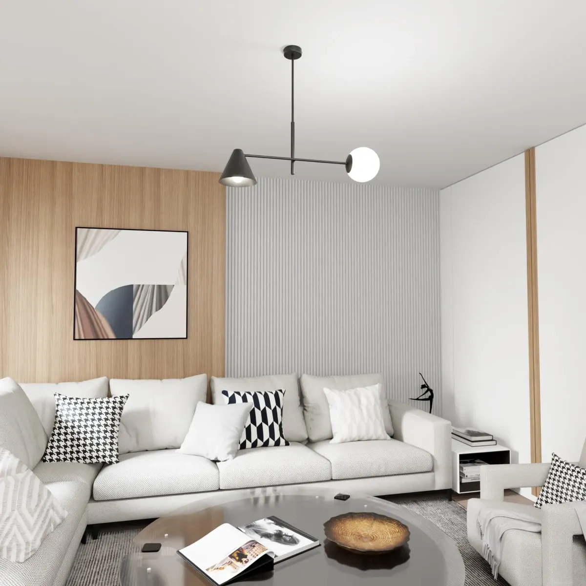 Lampa sufitowa HERMES 2 BLACK EMIBIG