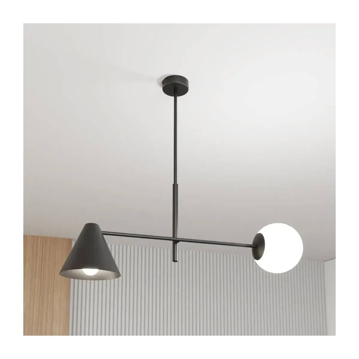 Lampa sufitowa HERMES 2 BLACK EMIBIG