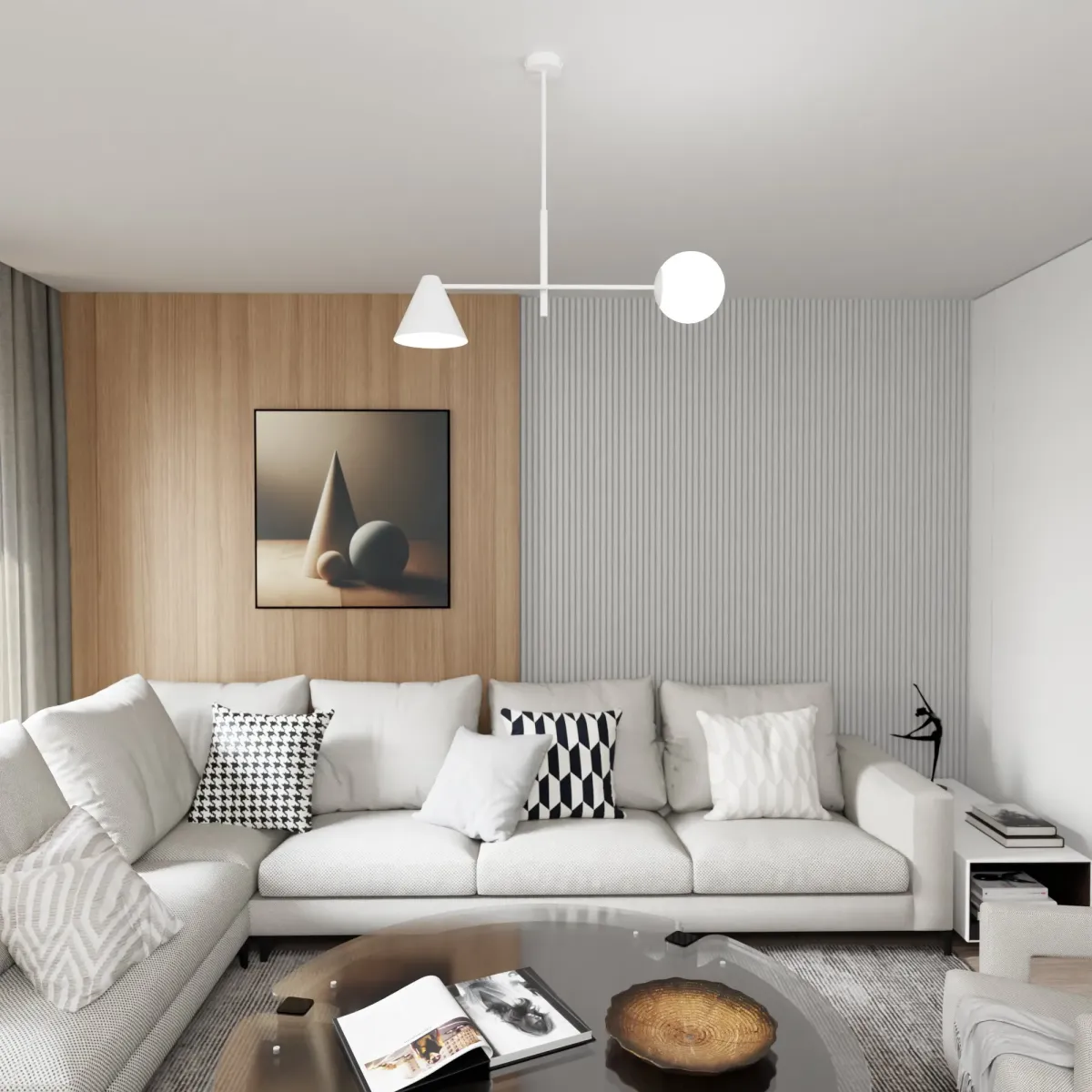 Lampa sufitowa HERMES 2 WHITE EMIBIG