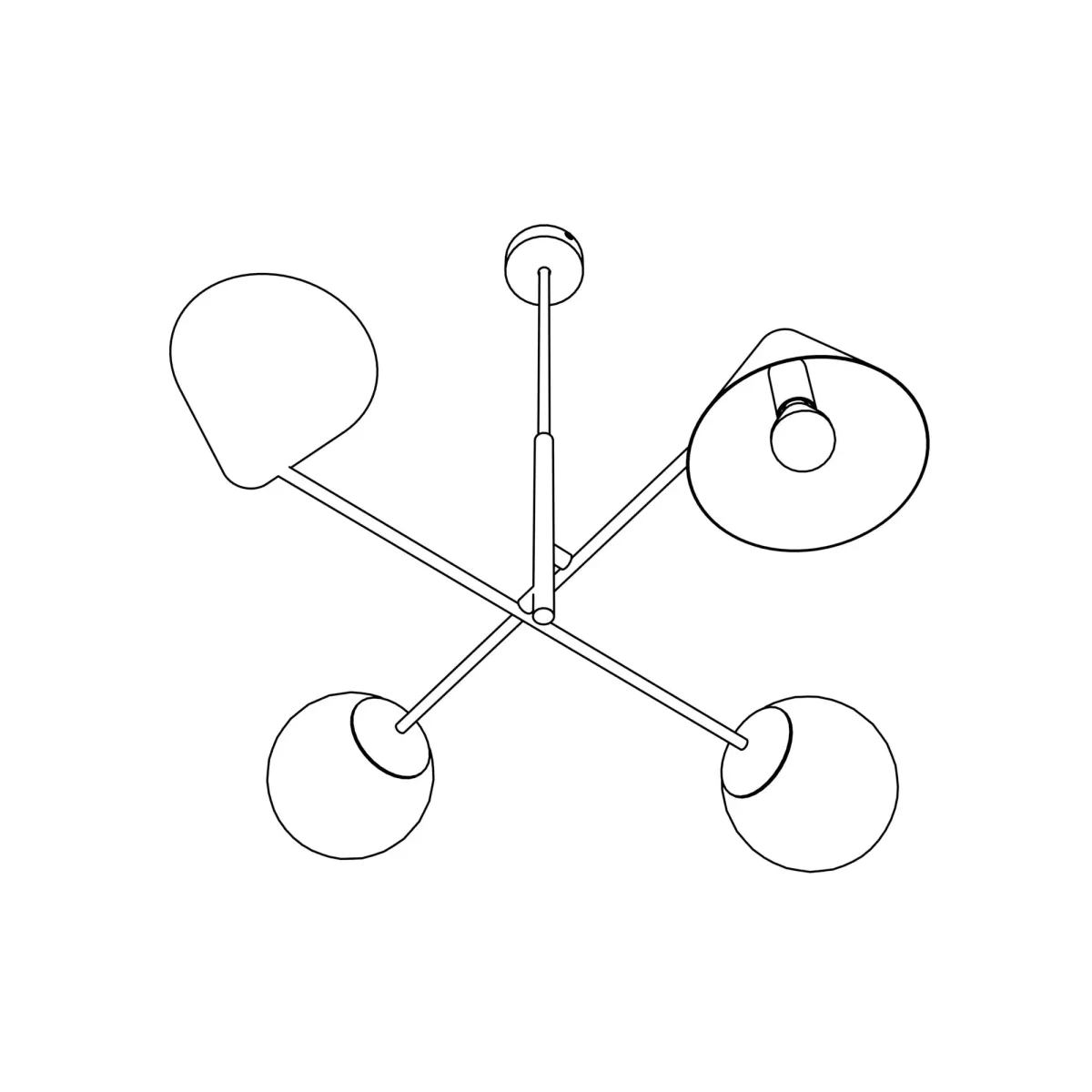 Lampa sufitowa HERMES  4 EMIBIG