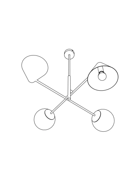 Lampa sufitowa HERMES  4 EMIBIG