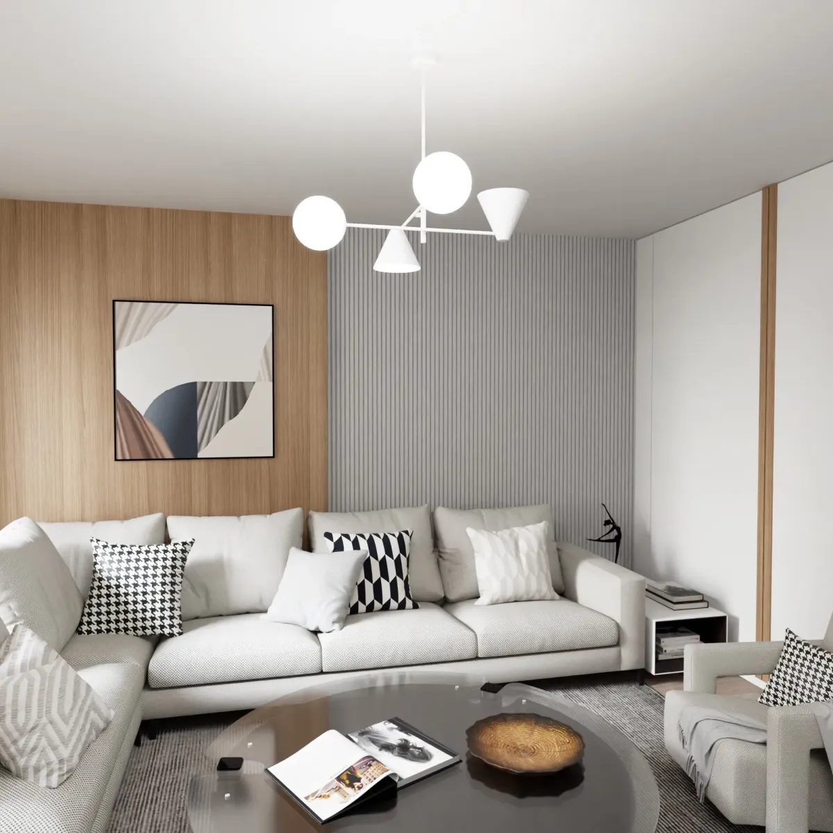 Lampa sufitowa HERMES  4 WHITE EMIBIG