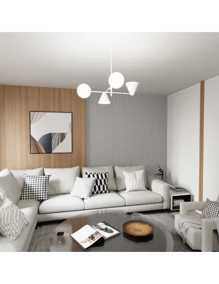 Lampa sufitowa HERMES  4 WHITE EMIBIG