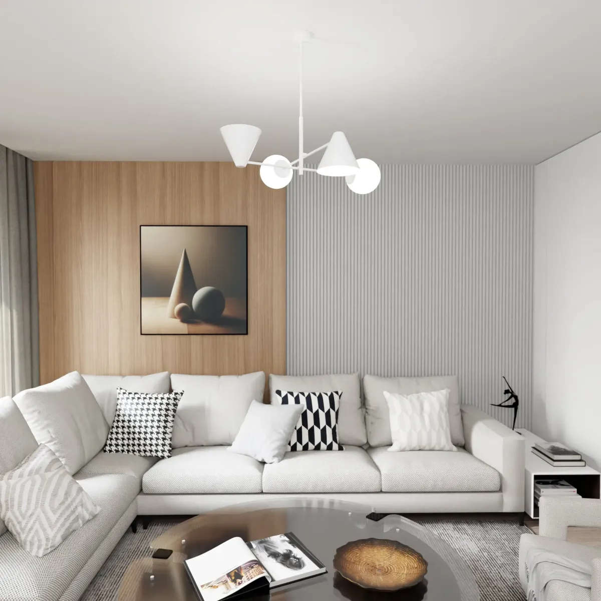 Lampa sufitowa HERMES  4 WHITE EMIBIG