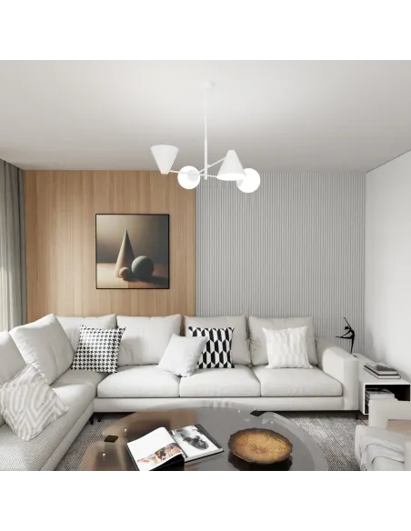 Lampa sufitowa HERMES  4 WHITE EMIBIG