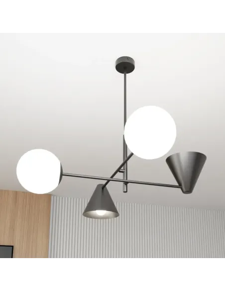 Lampa sufitowa HERMES  4 BLACK EMIBIG