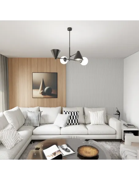 Lampa sufitowa HERMES  4 BLACK EMIBIG