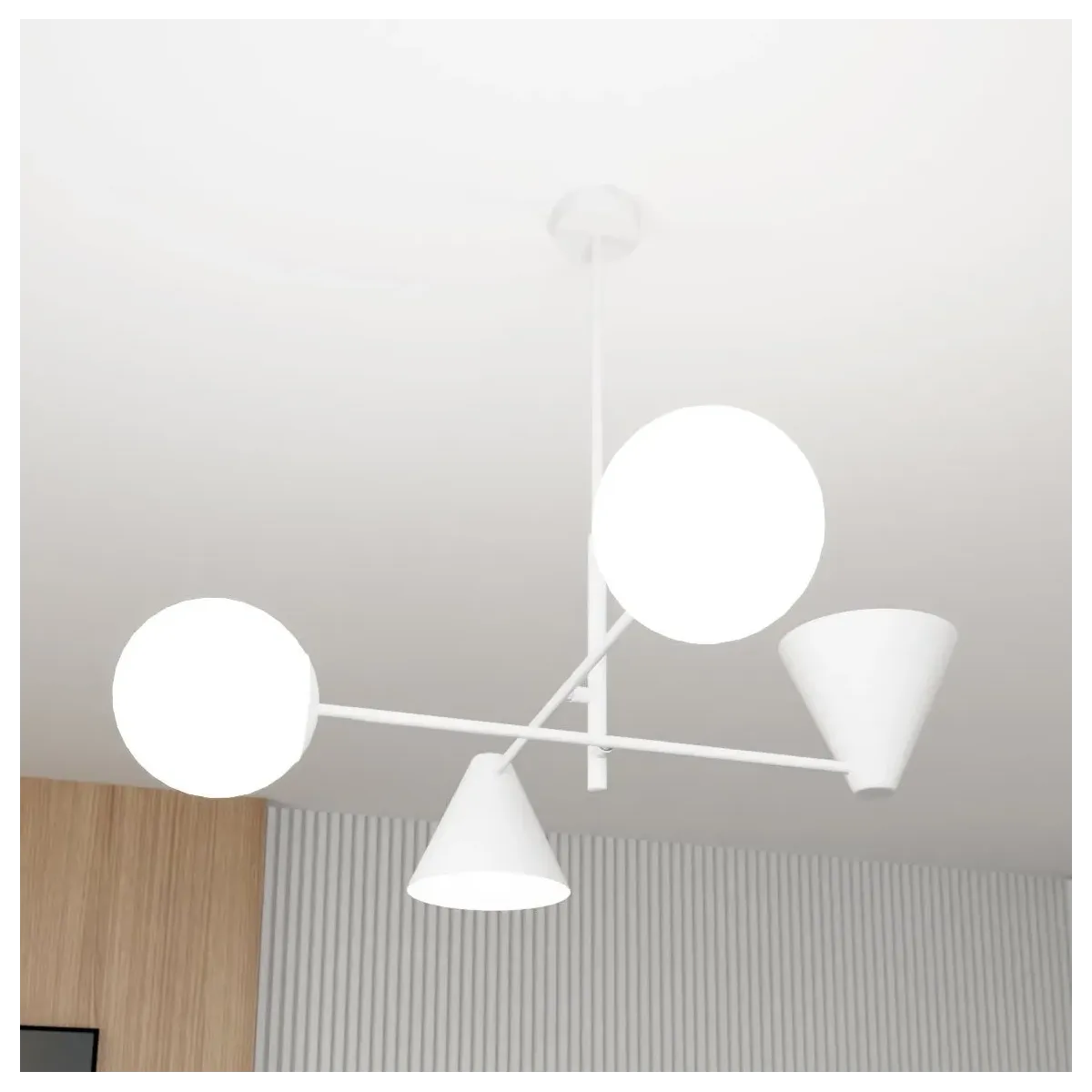 Lampa sufitowa HERMES  4 WHITE EMIBIG