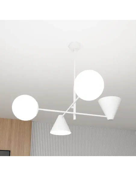 Lampa sufitowa HERMES  4 WHITE EMIBIG