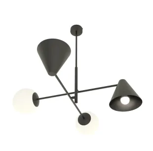 Lampa sufitowa HERMES  4 BLACK EMIBIG