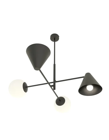 Lampa sufitowa HERMES  4 BLACK EMIBIG