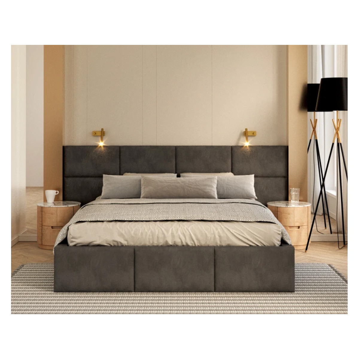 Łóżko tapicerowane DENVER FDM podnoszone