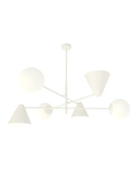 Lampa sufitowa HERMES  6 WHITE EMIBIG
