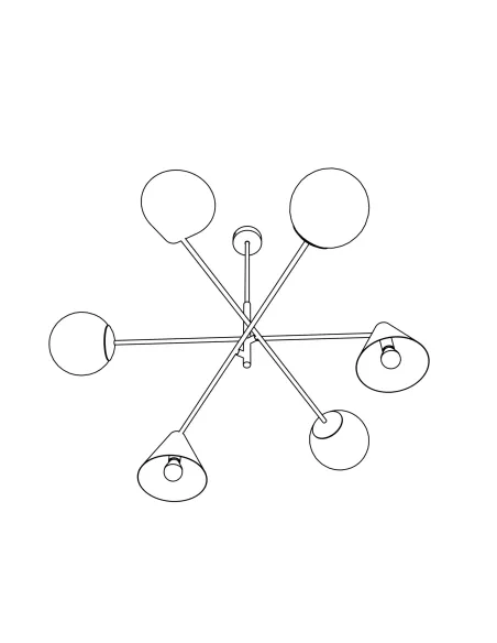 Lampa sufitowa HERMES  6 EMIBIG