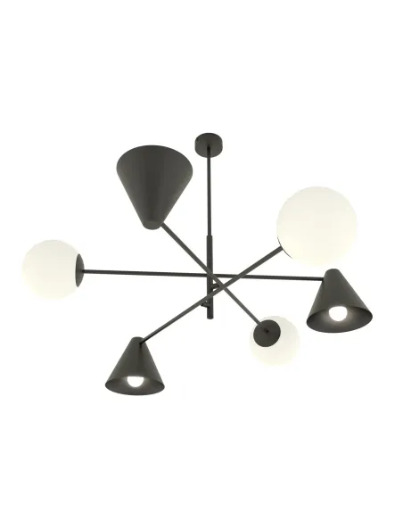 Lampa sufitowa HERMES  6 BLACK EMIBIG